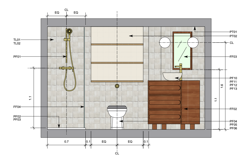 Bathroom drawings